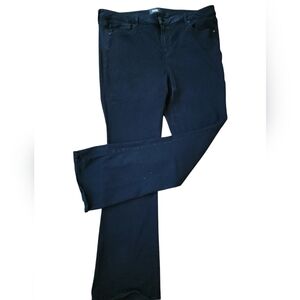 PAIGE Manhattan Black FLARE Jeans Sz 18W